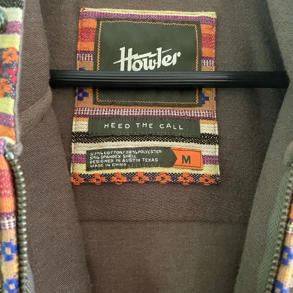 Howler Bros Serape Zip Up Hoodie Medium EUC - Picture 2 of 4